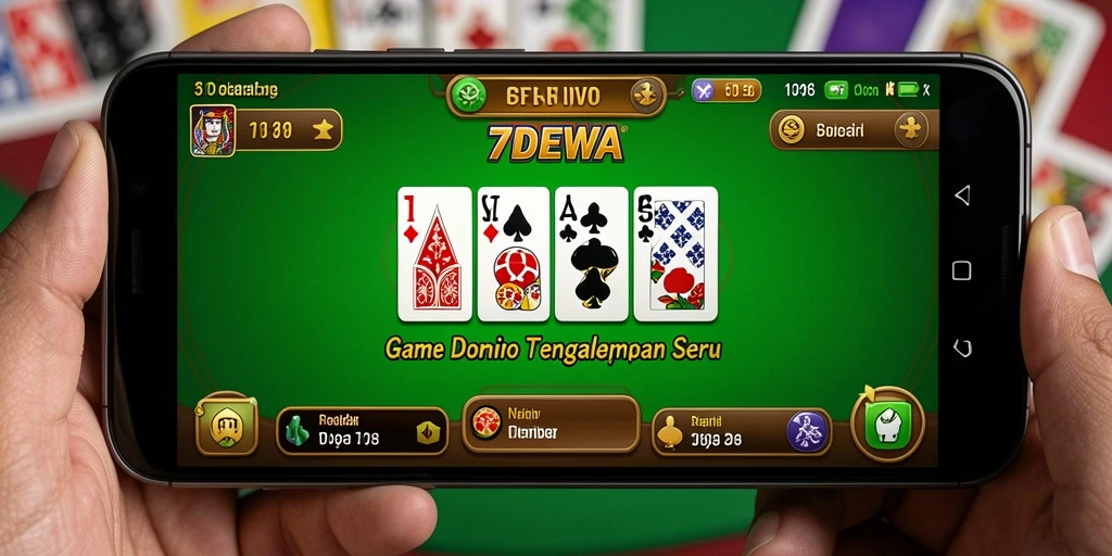 Tampilan gameplay domino yang menarik dan interaktif.
