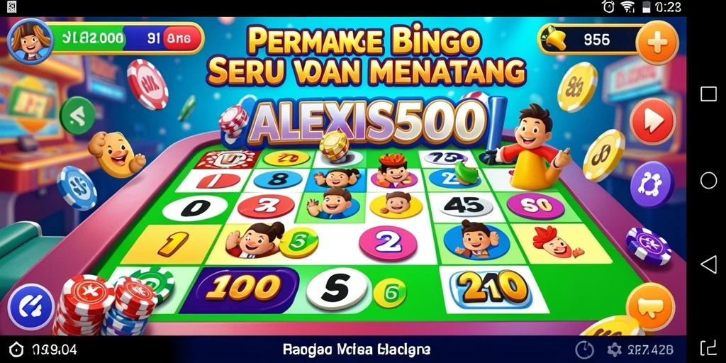 Tampilan gameplay seru ALEXIS500 yang menangkap momen bingo.