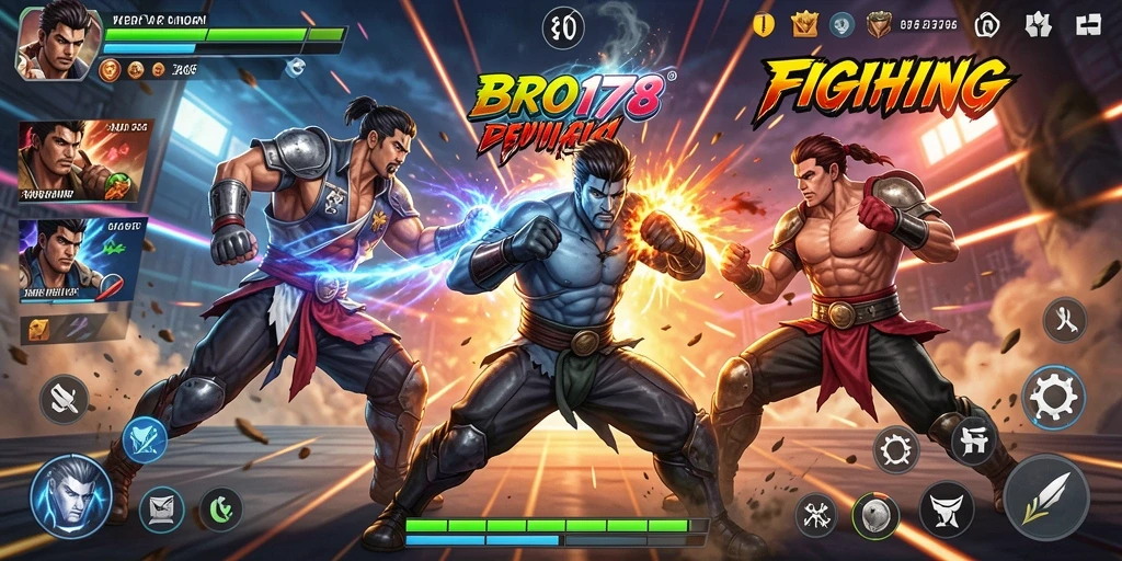 Tampilan gameplay BRO178 dengan pertarungan yang seru.