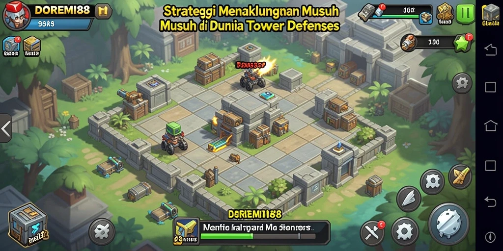 Tampilan gameplay DOREMI88 dengan strategi Tower Defense yang menarik.