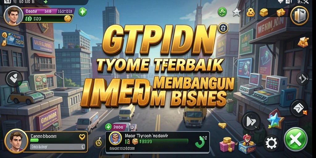 Tampilan menarik dari gameplay <strong>GTPIDN</strong> yang menggambarkan manajemen bisnis.