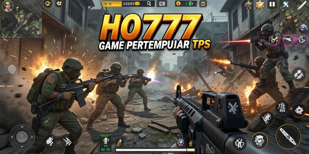 Tampilan gameplay menegangkan dalam HO777 saat bertempur di arena.