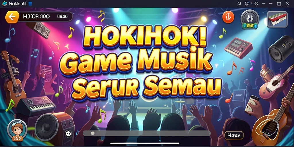 Tampilan screenshot gameplay HOKIHOKI dengan musik interaktif yang seru.