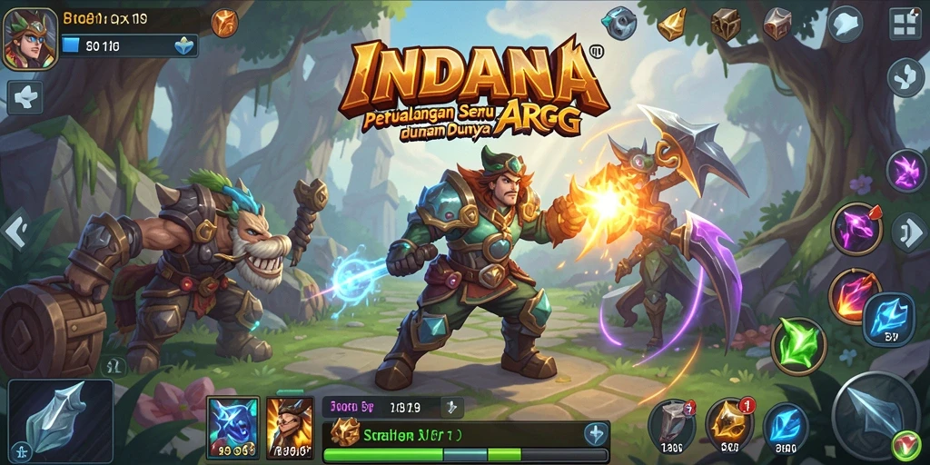 Menampilkan aksi epik dalam permainan ARPG INDAAA.