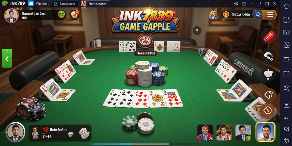 Tampilan gameplay Gaple yang seru dan interaktif di INK789.