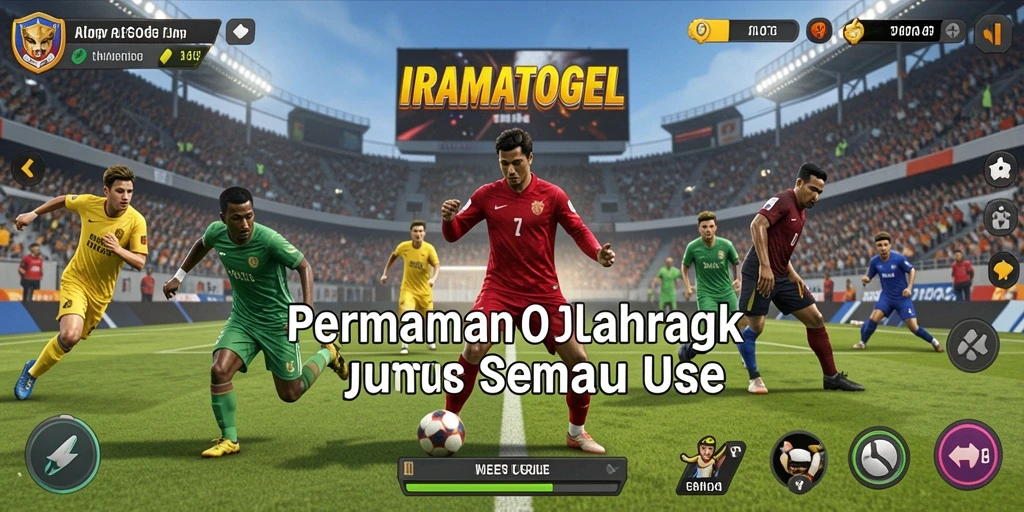 Tampilan menarik dari gameplay IRAMATOGEL dengan berbagai olahraga.