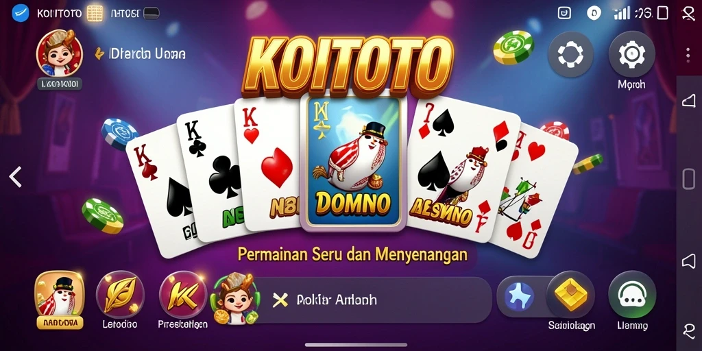 Tampilan gameplay seru KOITOTO dengan aksi Domino luar biasa.