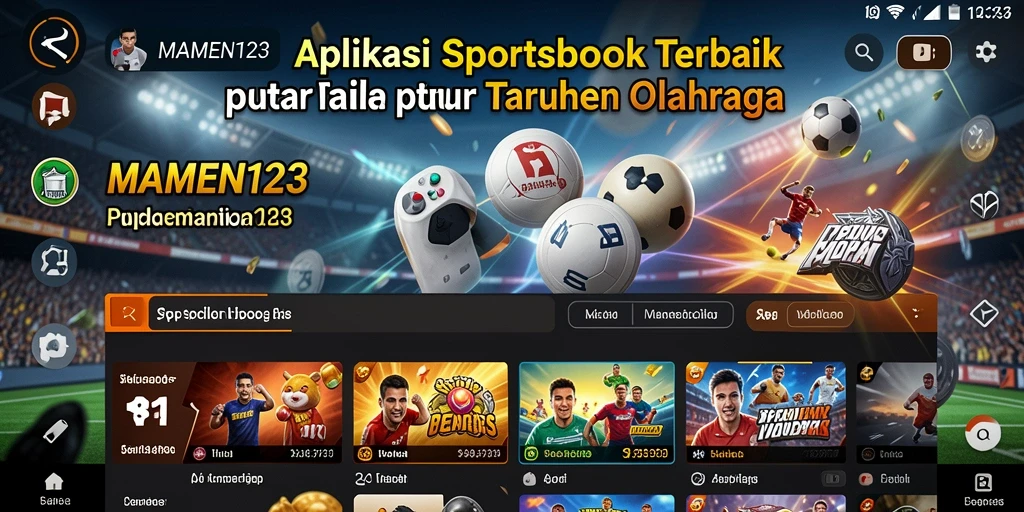 Tampilan menarik aplikasi MAMEN123 saat bertaruh pada olahraga.