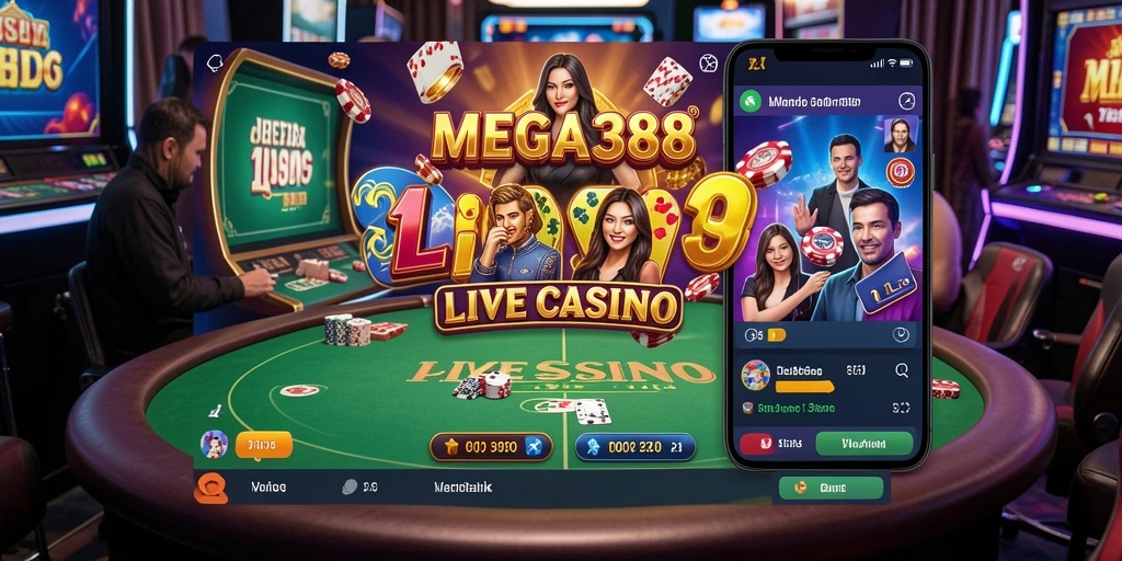 Tampilan gameplay Live Casino di MEGA388 yang mendebarkan.