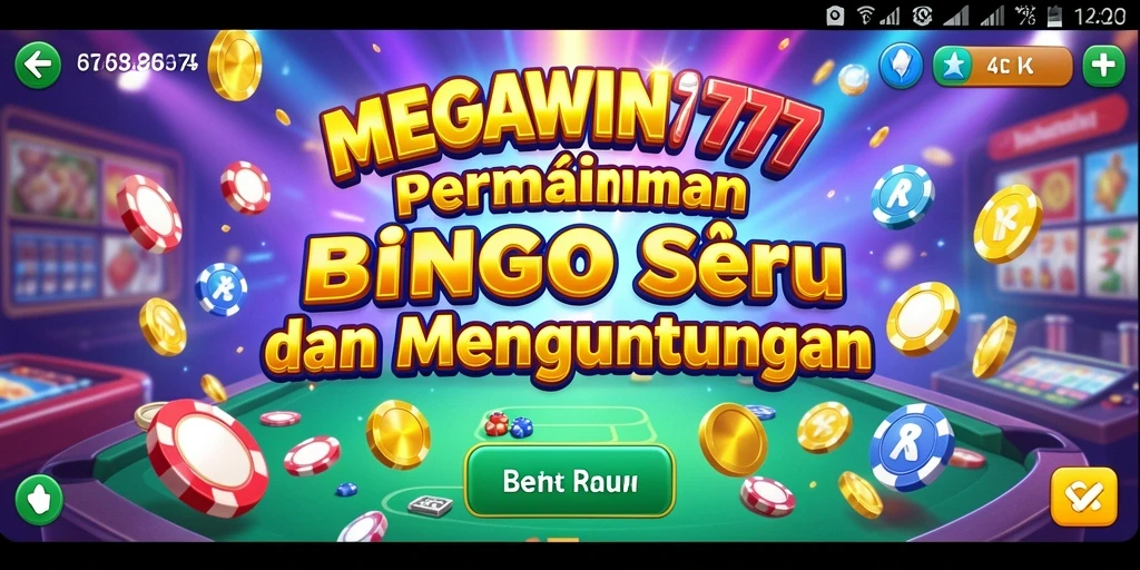 Skrinsut gameplay MEGAWIN777 yang menampilkan serunya permainan Bingo.