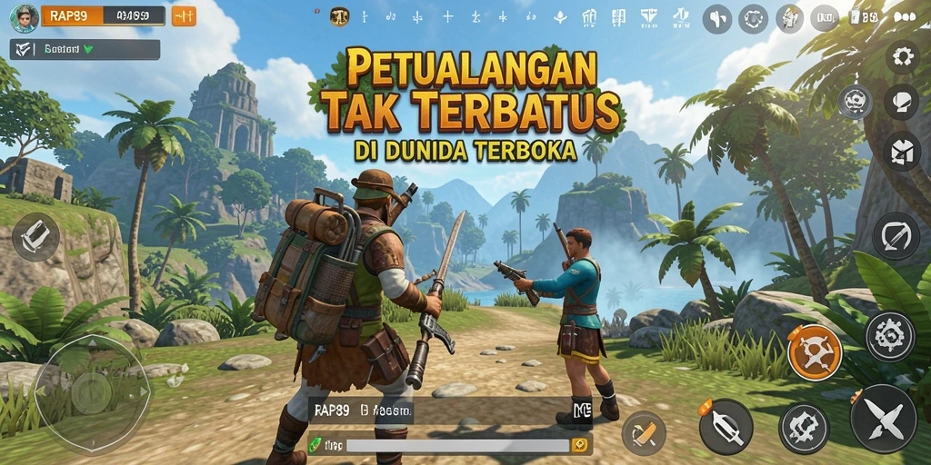 Tampilan gameplay Open World yang realistis dan menakjubkan.