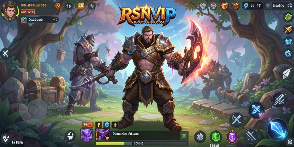 Tampilan gameplay dinamis RSNVIP dengan aksi pertempuran yang intens.