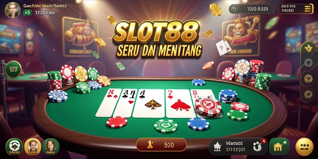 Gameplay menarik dan kompetitif dalam SLOT88 Poker.