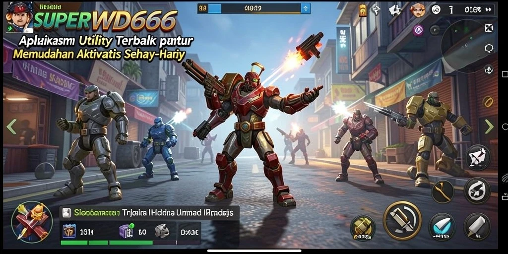 Tampilan antarmuka utama SUPERWD666 dengan fitur-fitur Utility yang memudahkan.